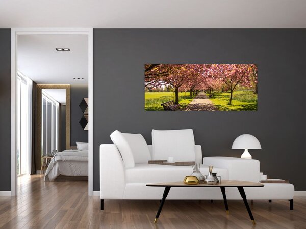 Obraz - sad čerešní (120x50 cm)