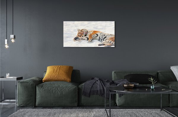 Sklenený obraz Tiger winter 100x50 cm 2 Prívesky