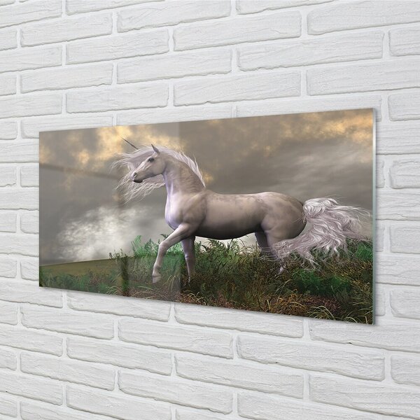 Sklenený obraz Unicorn mraky 100x50 cm 2 Prívesky