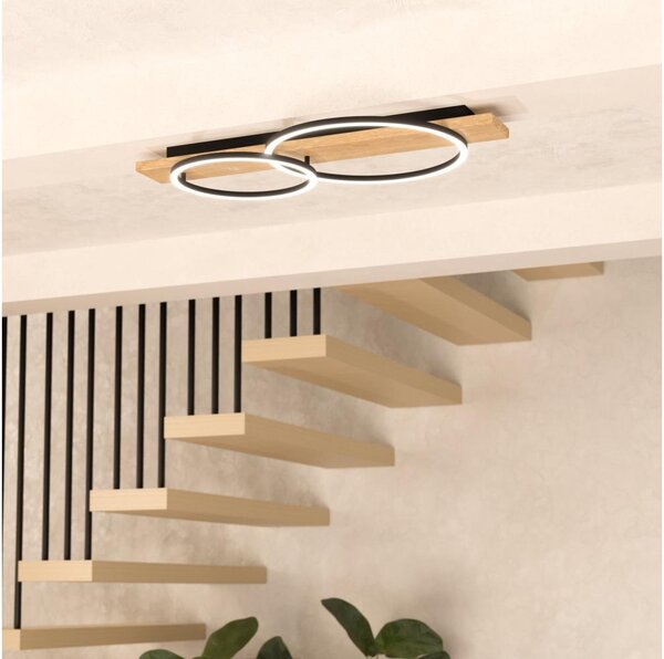 Eglo 901716 - LED Stropné svietidlo BOYAL 2xLED/12W/230V 3000K béžová/čierna