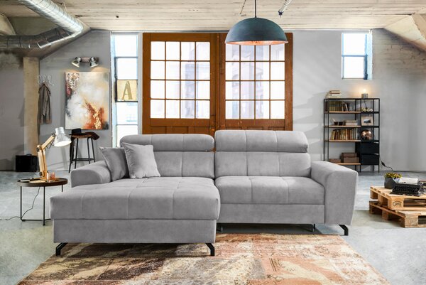 ROHOVÁ SEDAČKA, textil, svetlosivá Carryhome - Sedačky, Online Only