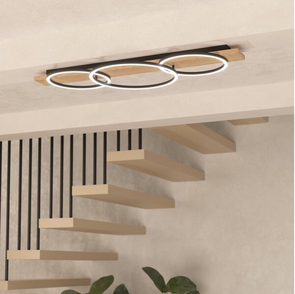 Eglo 901717 - LED Stropné svietidlo BOYAL 3xLED/12W/230V 3000K béžová/čierna