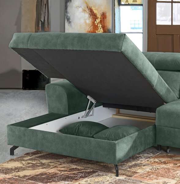ROHOVÁ SEDAČKA, textil, mätovozelená Carryhome - Sedačky, Online Only