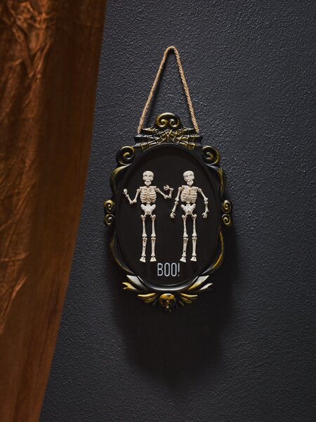 Sinsay - Halloweenska LED dekorácia s motívom kostlivcov - čierna