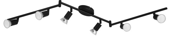 Eglo 32433 - LED Bodové svietidlo BUZZ-LED 6xGU10/2,8W/230V 3000K čierna