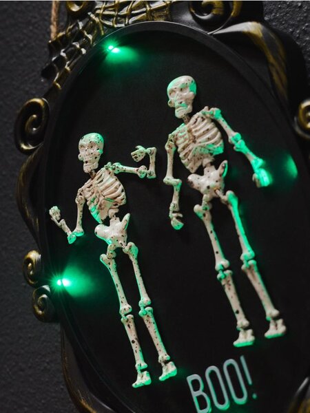 Sinsay - Halloweenska LED dekorácia s motívom kostlivcov - čierna