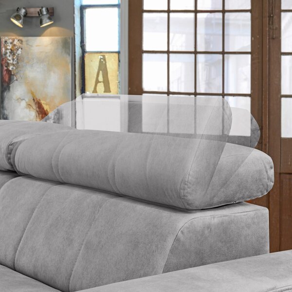 ROHOVÁ SEDAČKA, textil, svetlosivá Carryhome - Sedačky, Online Only