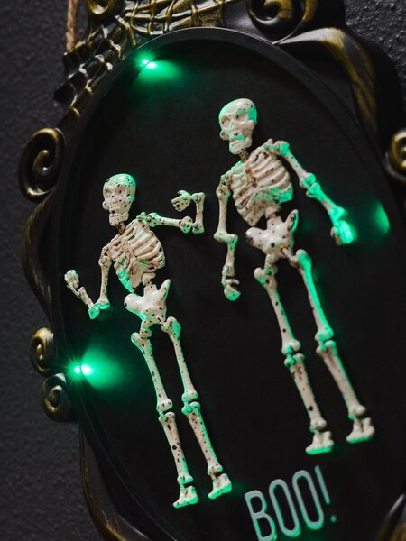 Sinsay - Halloweenska LED dekorácia s motívom kostlivcov - čierna
