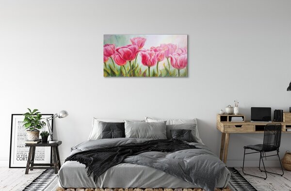 Obraz na skle tulipány obrázok 100x50 cm 2 Prívesky