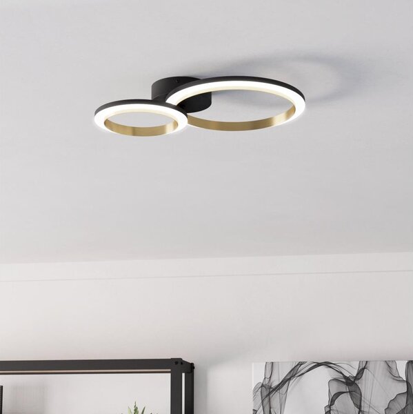 Eglo 901223 - LED Stmievateľné stropné svietidlo CALLIERA LED/12W/230V čierna/zlatá