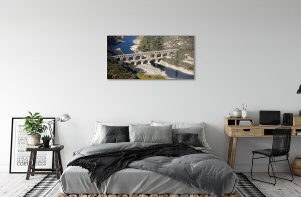 Sklenený obraz rieka Rím Akvadukty 100x50 cm 2 Prívesky