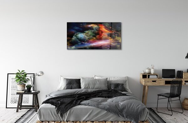 Sklenený obraz Abstraktné fraktálne vzory 100x50 cm 2 Prívesky