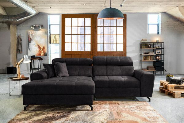 ROHOVÁ SEDAČKA, textil, grafitová Carryhome - Sedačky, Online Only