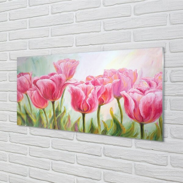 Obraz na skle tulipány obrázok 100x50 cm 2 Prívesky