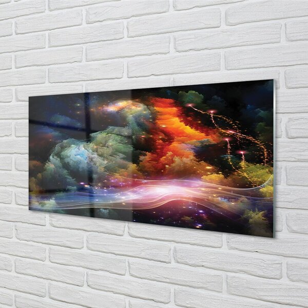 Sklenený obraz Abstraktné fraktálne vzory 100x50 cm 2 Prívesky