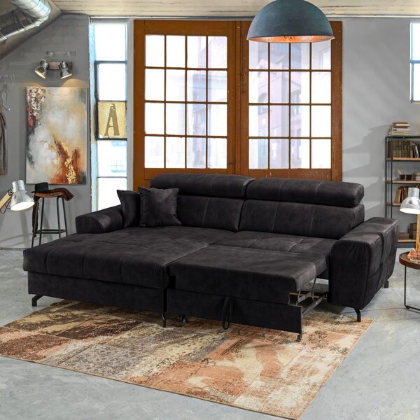 ROHOVÁ SEDAČKA, textil, grafitová Carryhome - Sedačky, Online Only