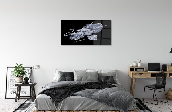 Sklenený obraz japonský drak 100x50 cm 2 Prívesky