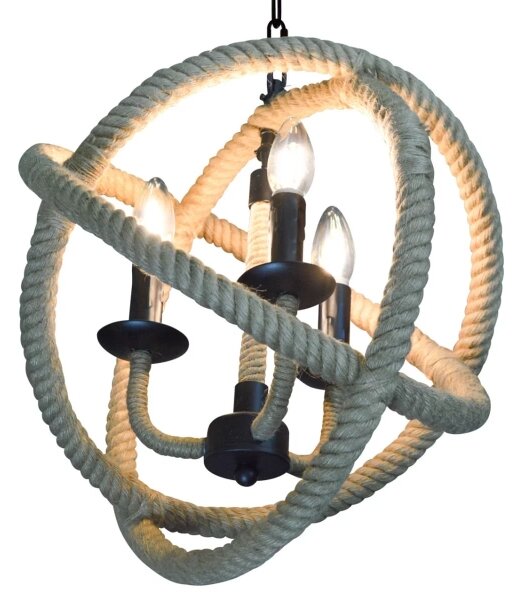 LED Luster na reťazi ROPE GLOBO 3xE14/4,3W/230V