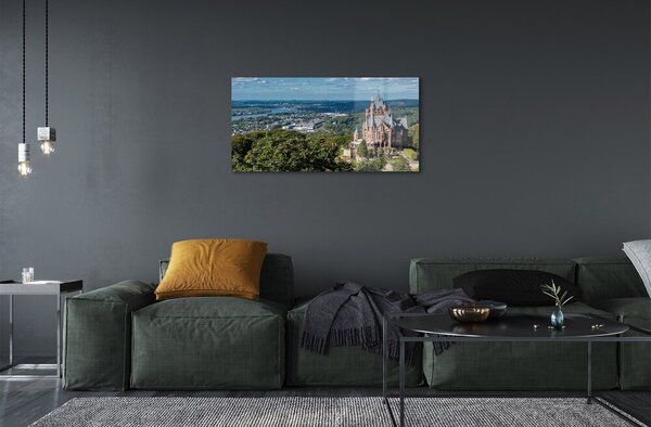 Sklenený obraz Nemecko Panorama mestského hradu 100x50 cm 2 Prívesky