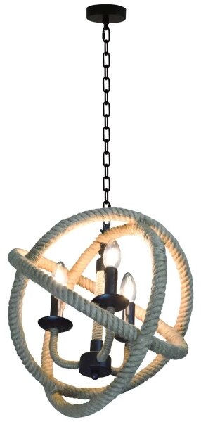 LED Luster na reťazi ROPE GLOBO 3xE14/4,3W/230V