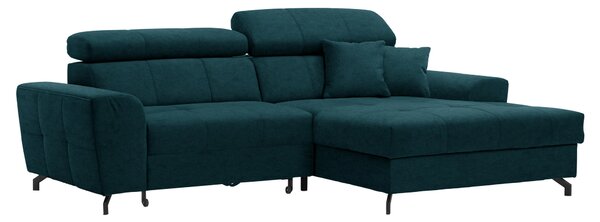 ROHOVÁ SEDAČKA, textil, petrolejová Carryhome - Sedačky