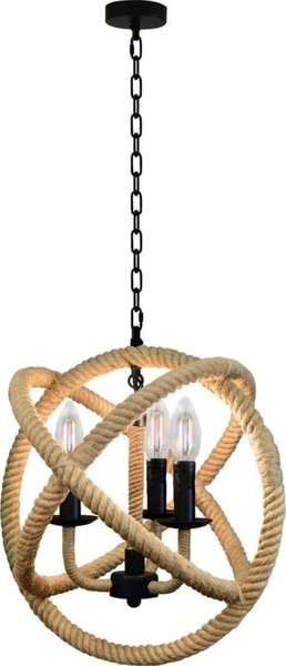LED Luster na reťazi ROPE GLOBO 3xE14/4,3W/230V