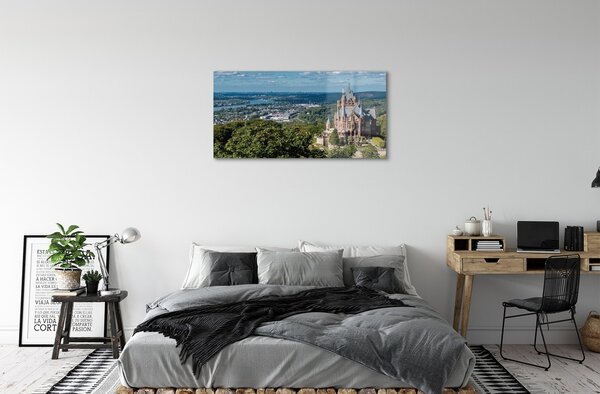 Sklenený obraz Nemecko Panorama mestského hradu 100x50 cm 2 Prívesky