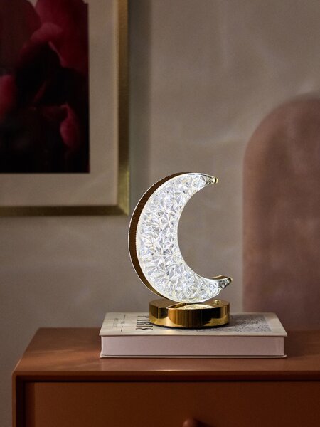 Sinsay - Dekoratívna LED stolná lampa v tvare kryštalického mesiaca - zlatá