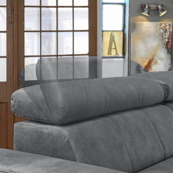 ROHOVÁ SEDAČKA, textil, sivá Carryhome - Sedačky, Online Only