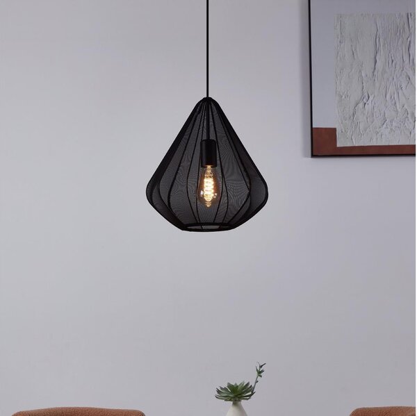 Eglo 43994 - Luster na lanku 1xE27/40W/230V pr. 33,5 cm čierna