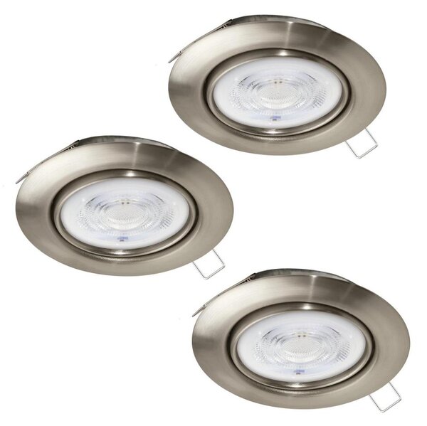 Eglo 901757 - SADA 3x LED Podhľadové svietidlo FAVAZZINA 1xGU10/4W/230V chróm