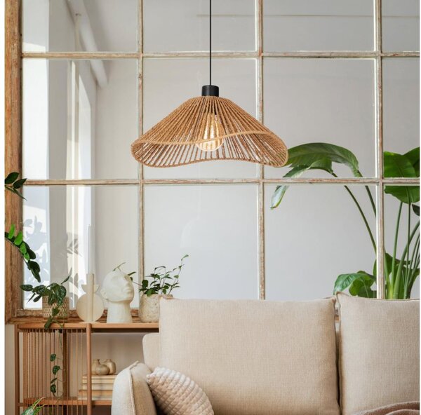 Eglo 44072 - Luster na lanku LAVISTER 1xE27/60W/230V hnedá