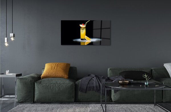 Obraz na skle orange koktail 100x50 cm 2 Prívesky