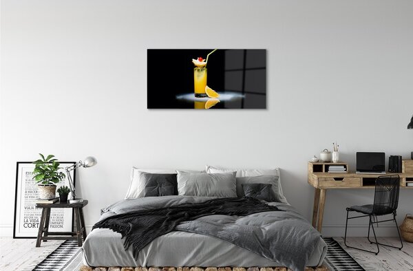 Obraz na skle orange koktail 100x50 cm 2 Prívesky