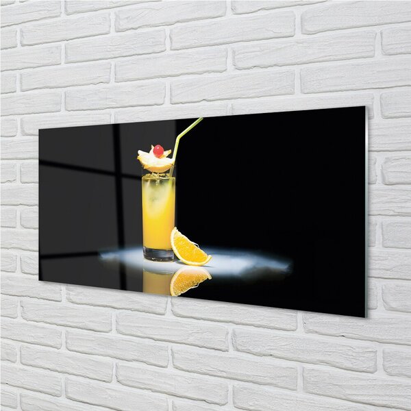 Obraz na skle orange koktail 100x50 cm 2 Prívesky