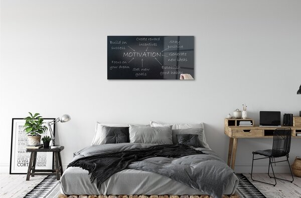 Obraz na skle motivácia stolík 100x50 cm 2 Prívesky