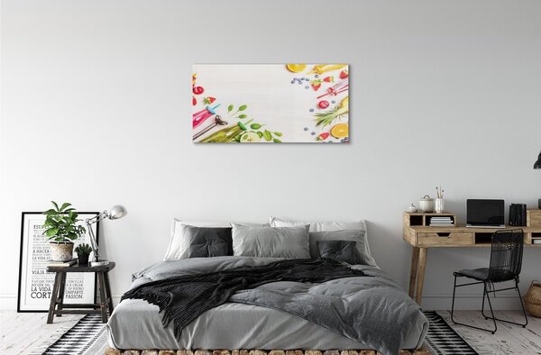 Obraz na skle Koktaily fliaš slamky špenát 100x50 cm 2 Prívesky