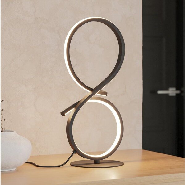 Eglo 901269 - LED Stolná lampa SERPINS LED/11,4W/230V 3000K čierna