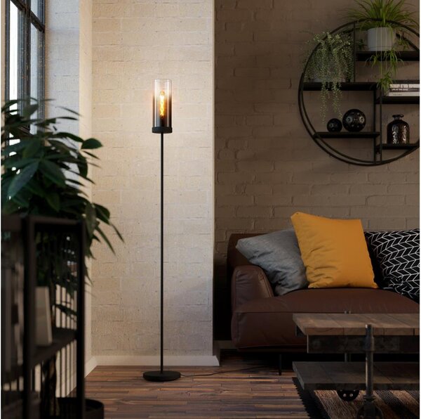 Eglo 44004 - Stojacia lampa TOOTHILL 1xE27/40W/230V čierna