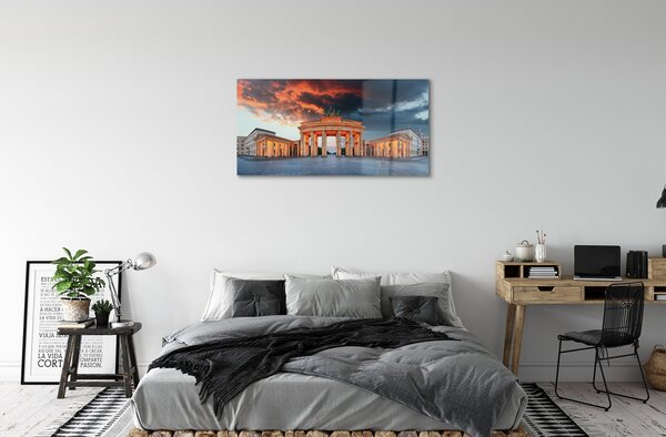 Sklenený obraz Nemecko Brandenburg Gate 100x50 cm 2 Prívesky
