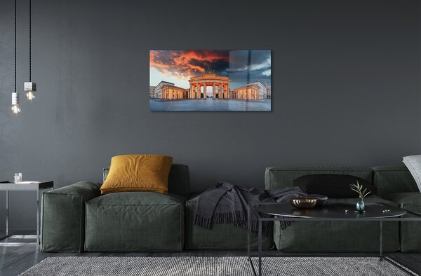 Sklenený obraz Nemecko Brandenburg Gate 100x50 cm 2 Prívesky