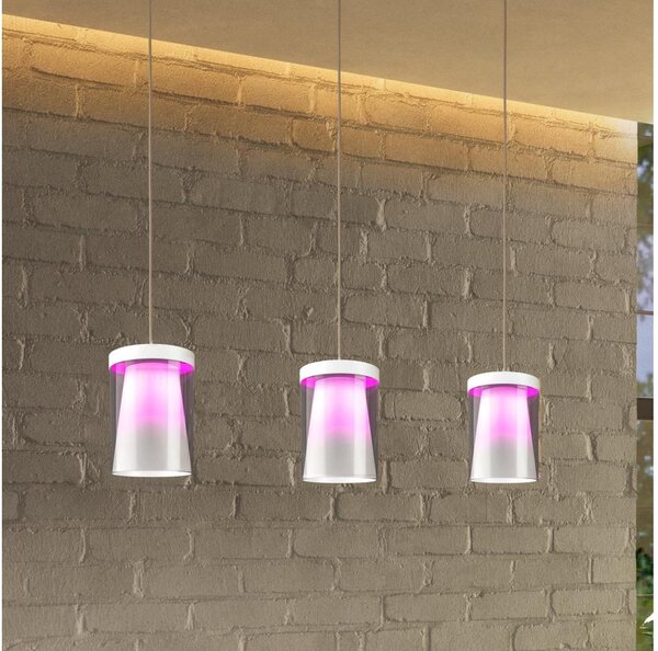 Eglo 901122-LED RGBW Stmievateľný luster na lanku CHIUSELLO-Z 3xLED/3,7W/230V biela
