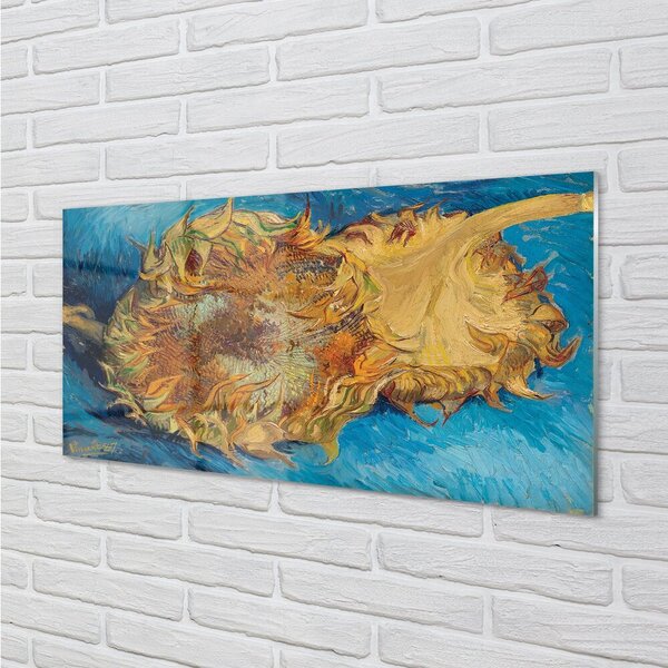 Obraz na skle Umenie kvety slnečnica 100x50 cm 2 Prívesky
