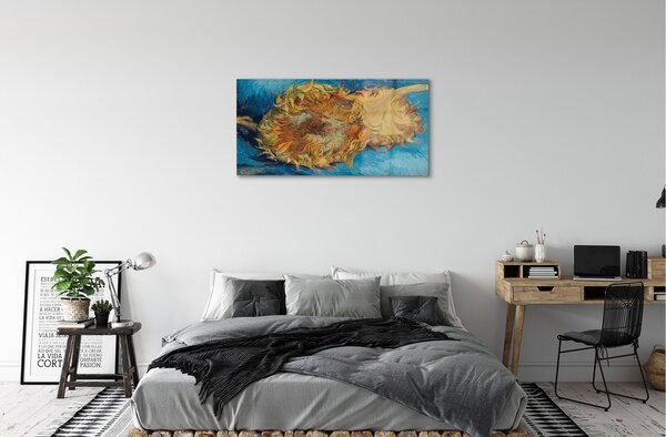 Obraz na skle Umenie kvety slnečnica 100x50 cm 2 Prívesky