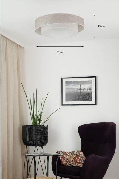 Brilagi - LED Stropné svietidlo DOVER SHINE LED/26W/230V pr. 60 cm šedá/krémová