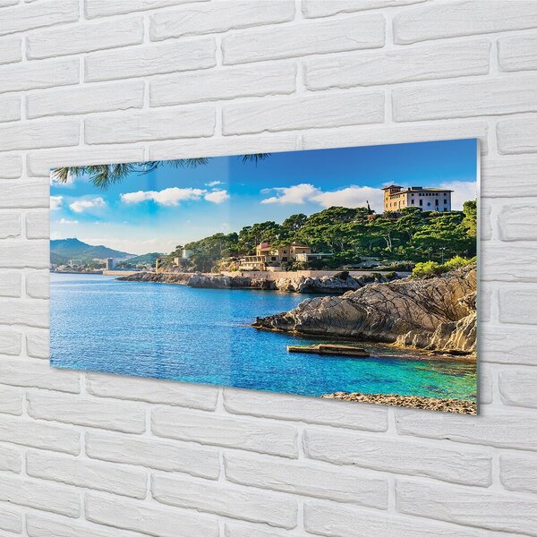 Sklenený obraz Španielsko Morské pobrežie horách 100x50 cm 2 Prívesky