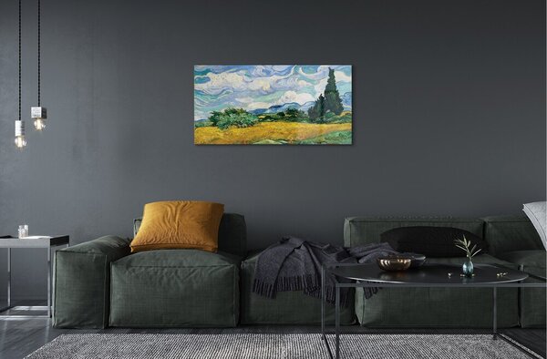 Obraz na skle Art lúčna cyprusu 100x50 cm 2 Prívesky