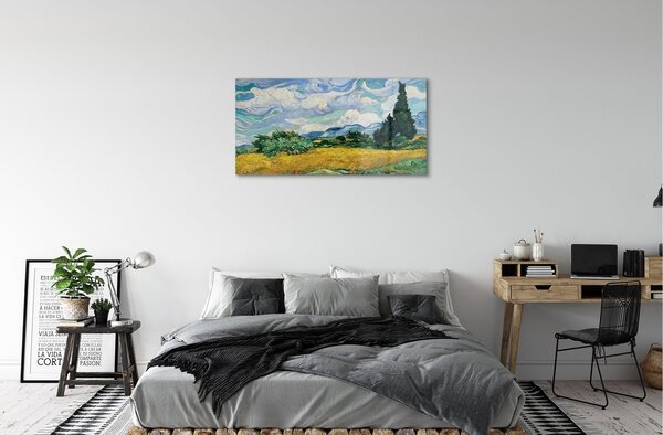 Obraz na skle Art lúčna cyprusu 100x50 cm 2 Prívesky