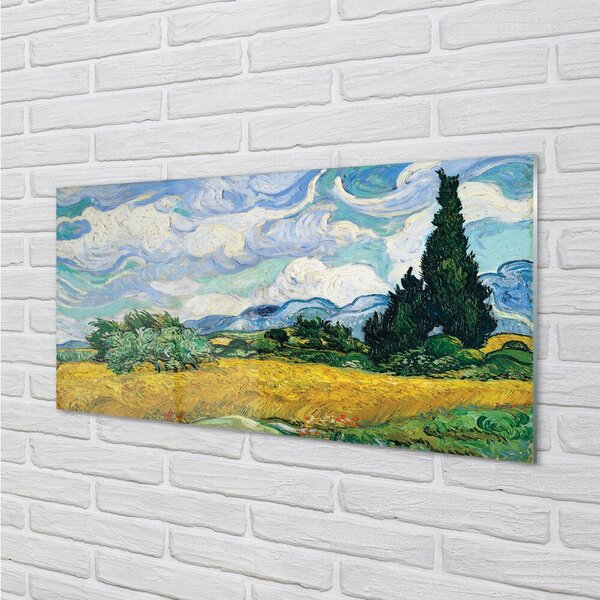 Obraz na skle Art lúčna cyprusu 100x50 cm 2 Prívesky
