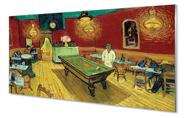 Obraz na skle Art Night cafe 100x50 cm 2 Prívesky